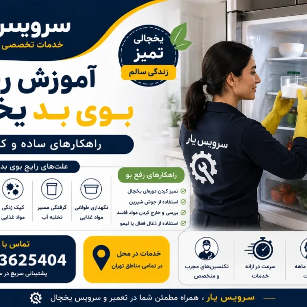 آموزش رفع بوی بد یخچال