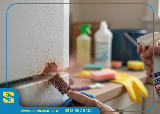 تعمیر پوسیدگی بدنه یخچال